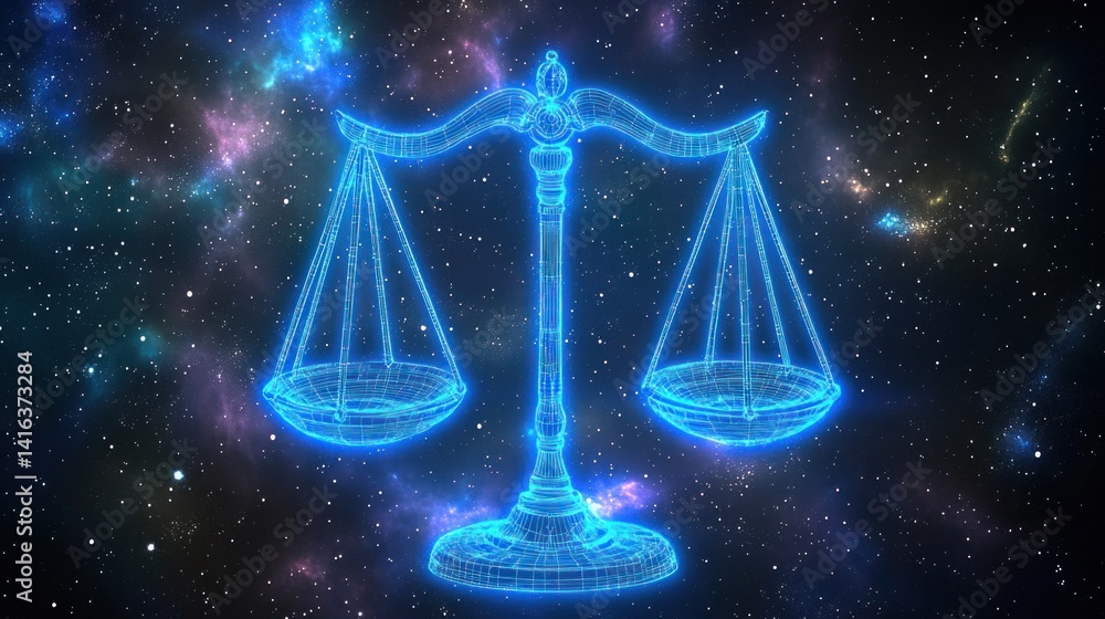 Cosmic Libra Scales Justice Nebula Cosmic Libra Scales Justice Nebula