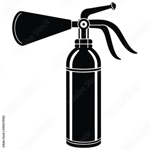 Isolated Fire Extinguisher Nozzle on White Background