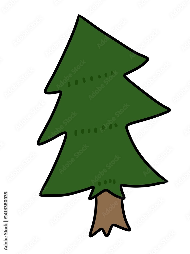 Fototapeta premium christmas trees isolated on white background