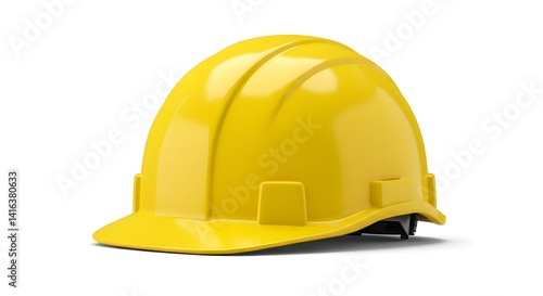Wallpaper Mural A yellow plastic hard hat, essential safety equipment for construction and industrial work, offers head protection Torontodigital.ca