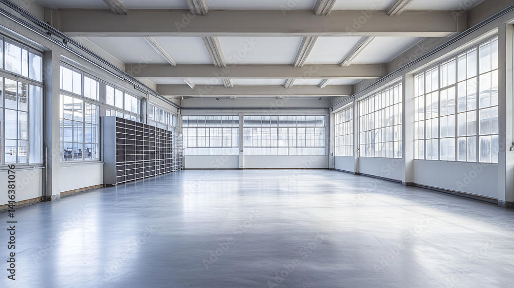 Organized shelves in a spacious warehouse, bathed in natural light. Efficiency meets simplicity in a clean industrial space. Organized shelves in a spacious warehouse, bathed in natural light. Efficiency meets simplicity in a clean industrial space.