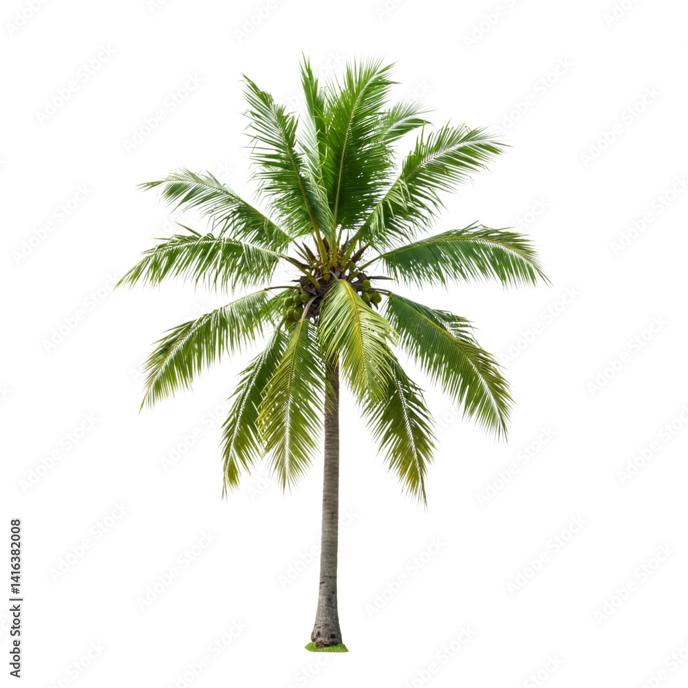 Obraz premium palm tree on white background