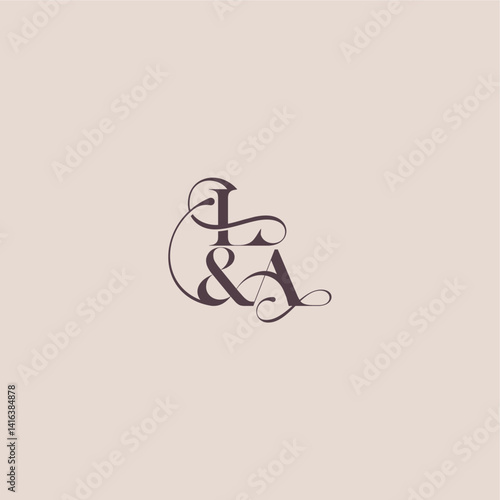 bold serif initial calligraphy wedding concept monogram letter elegant and luxury concept LA