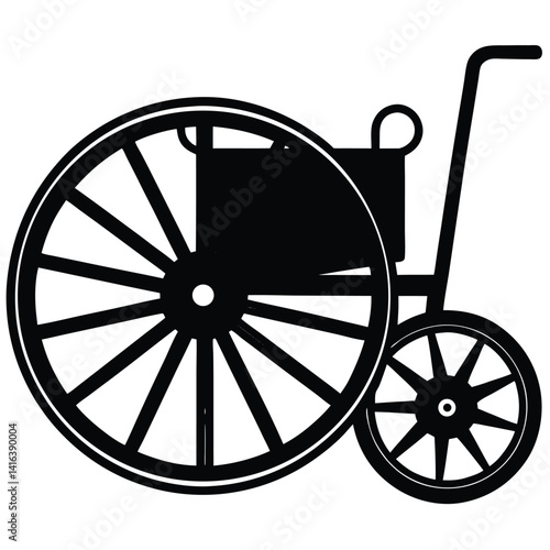 Isolated Firefighter Fire Hose Reel Cart on White Background