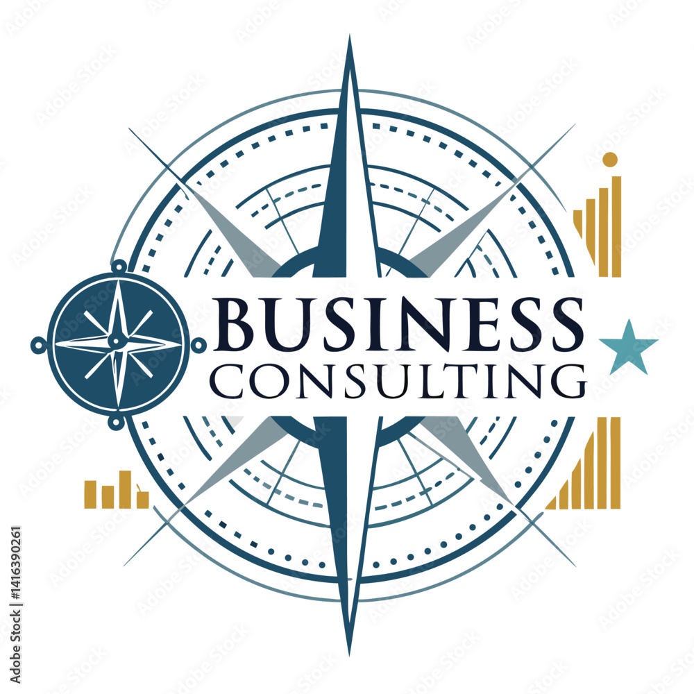 Business Consulting Compass Logo Design Guidance Strategy Navigation Growth Business Consulting Compass Logo Design Guidance Strategy Navigation Growth