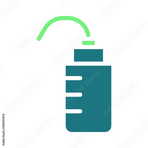 Minimalist Nasal Rinse Bottle Graphic Illustration