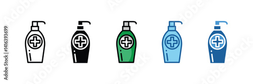 Sanitizer Bottle  Icon Element For Design