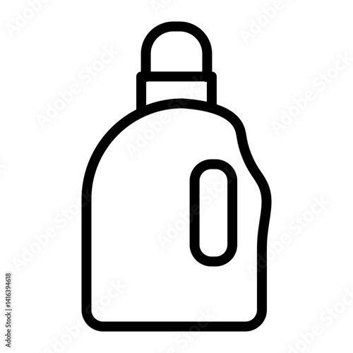 Fabric Softener Bottle Vector Line Icon Design