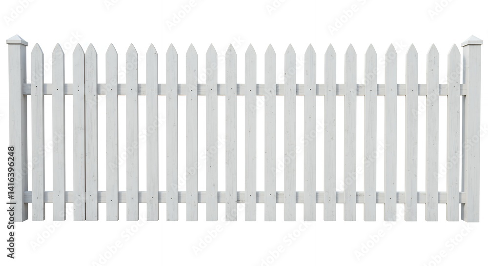 White picket fence illustration
