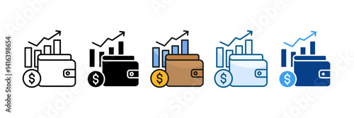 Cash Management Icon Set Multiple Style Collection