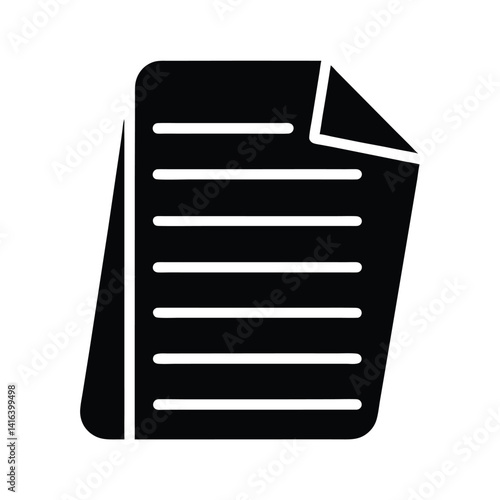 Document Stencil Icon Beautiful Elements Vector Illustration