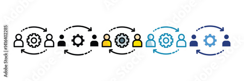 Collaboration Icon Set Multiple Style Collection