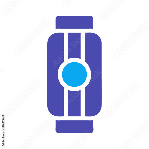 Blue and Purple Vector Illustration Japanese Lantern