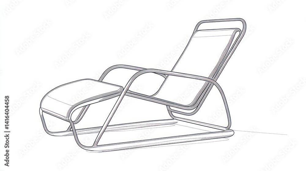 Modern lounge chair design sketch Modern lounge chair design sketch