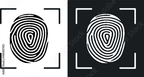 Fingerprint Icon stock illustration
