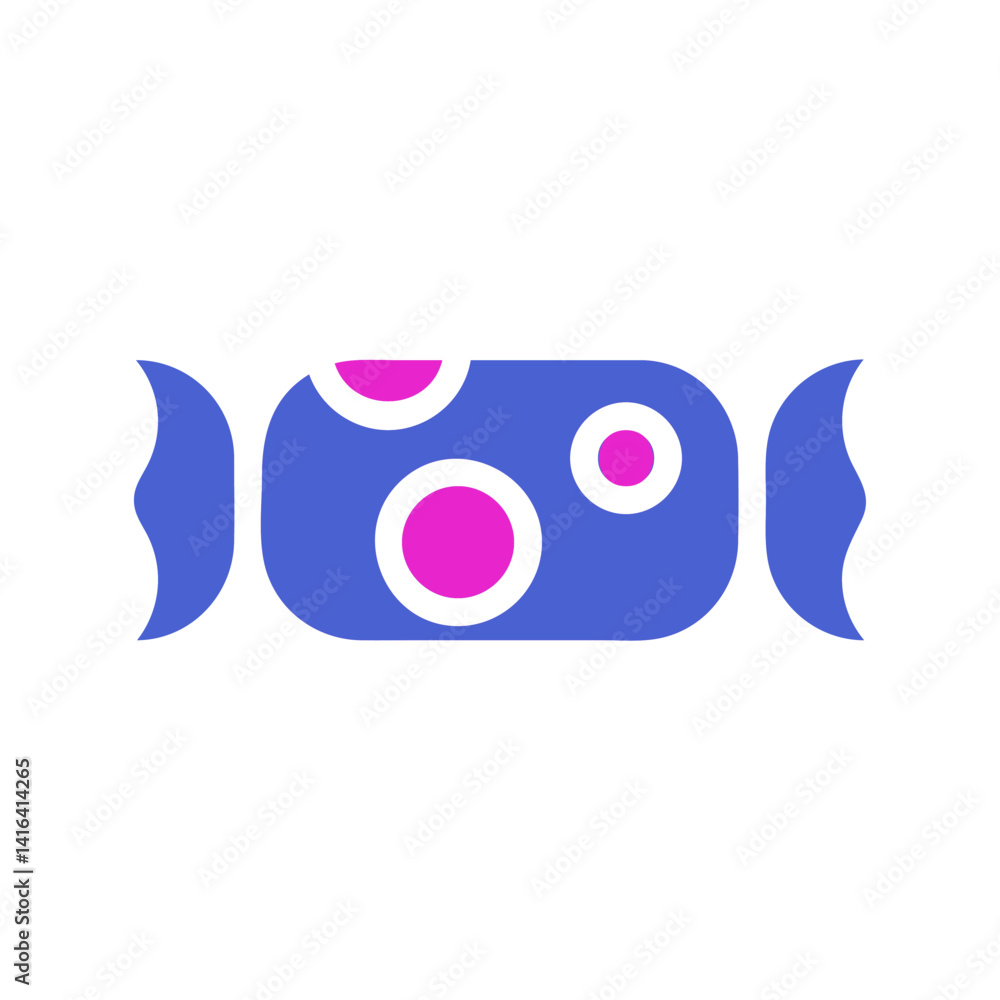 Delightful Candy Vector with Whimsical Dots Delightful Candy Vector with Whimsical Dots
