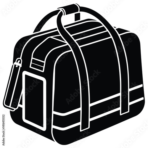 isolated firefighter rescue equipment bag on white background