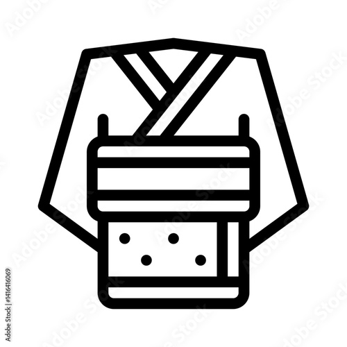 kimono line icon