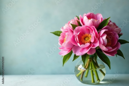Wallpaper Mural Colorful peony flowers in a vase, spring flowers, peonies Torontodigital.ca