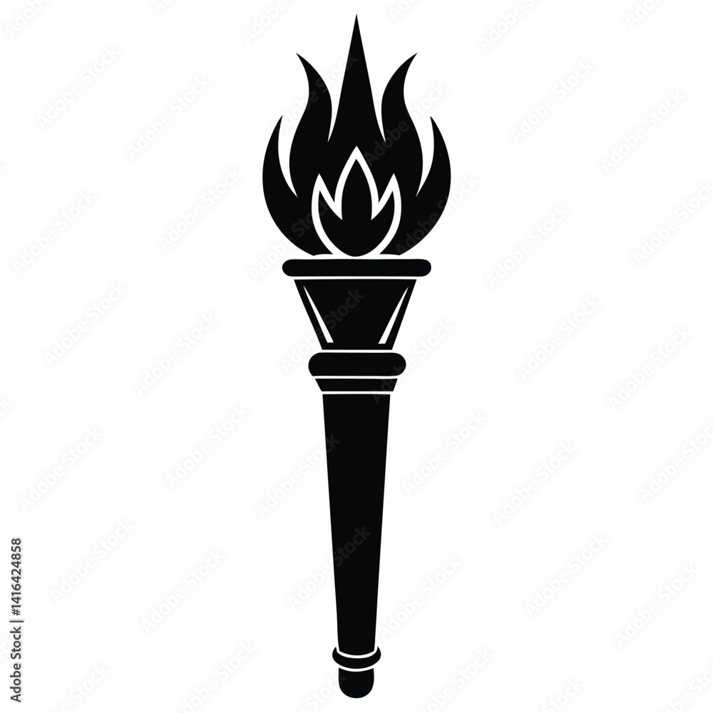 isolated torch on white background isolated torch on white background
