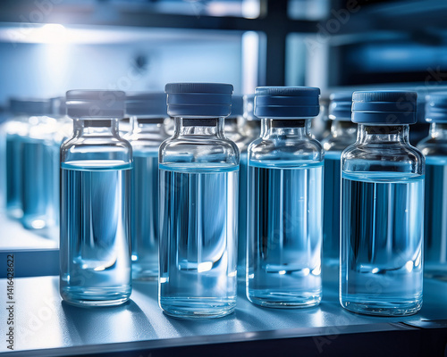 Vials kept in a temperature-controlled setting emphasize how crucial it is to keep sensitive materials at particular temperatures.