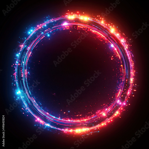 A futuristic neon circle logo with a thick design in a cyperpunk style --style raw --stylize 750 --v 6.1 Job ID: 752e784d-d589-48e9-b9c1-f1c598518625