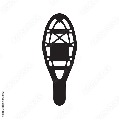 Vector illustration of a snowshoe silhouette