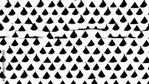 Layered black and white triangle pattern