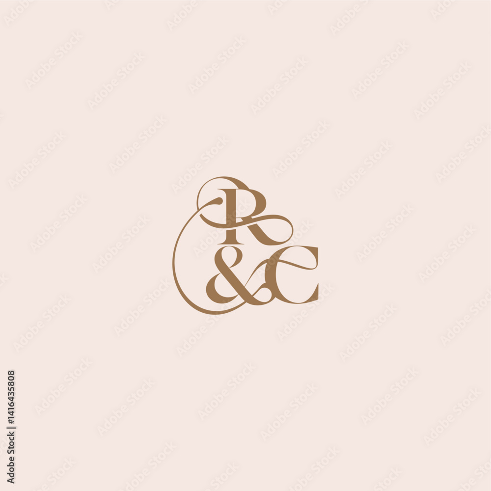 wedding concept monogram elegant and luxury concept RC bold serif initial calligraphy letter wedding concept monogram elegant and luxury concept RC bold serif initial calligraphy letter