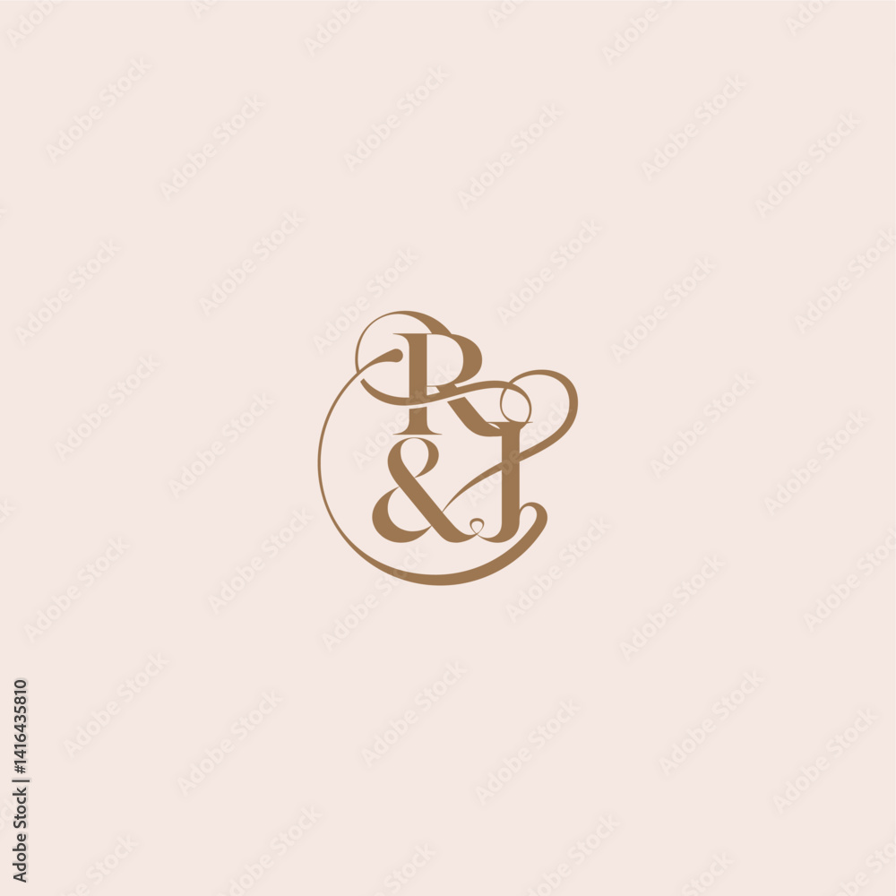 wedding concept monogram elegant and luxury concept RJ bold serif initial calligraphy letter wedding concept monogram elegant and luxury concept RJ bold serif initial calligraphy letter