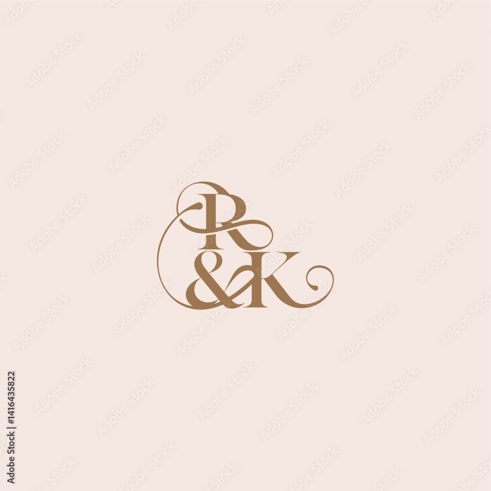 wedding concept monogram elegant and luxury concept RK bold serif initial calligraphy letter wedding concept monogram elegant and luxury concept RK bold serif initial calligraphy letter