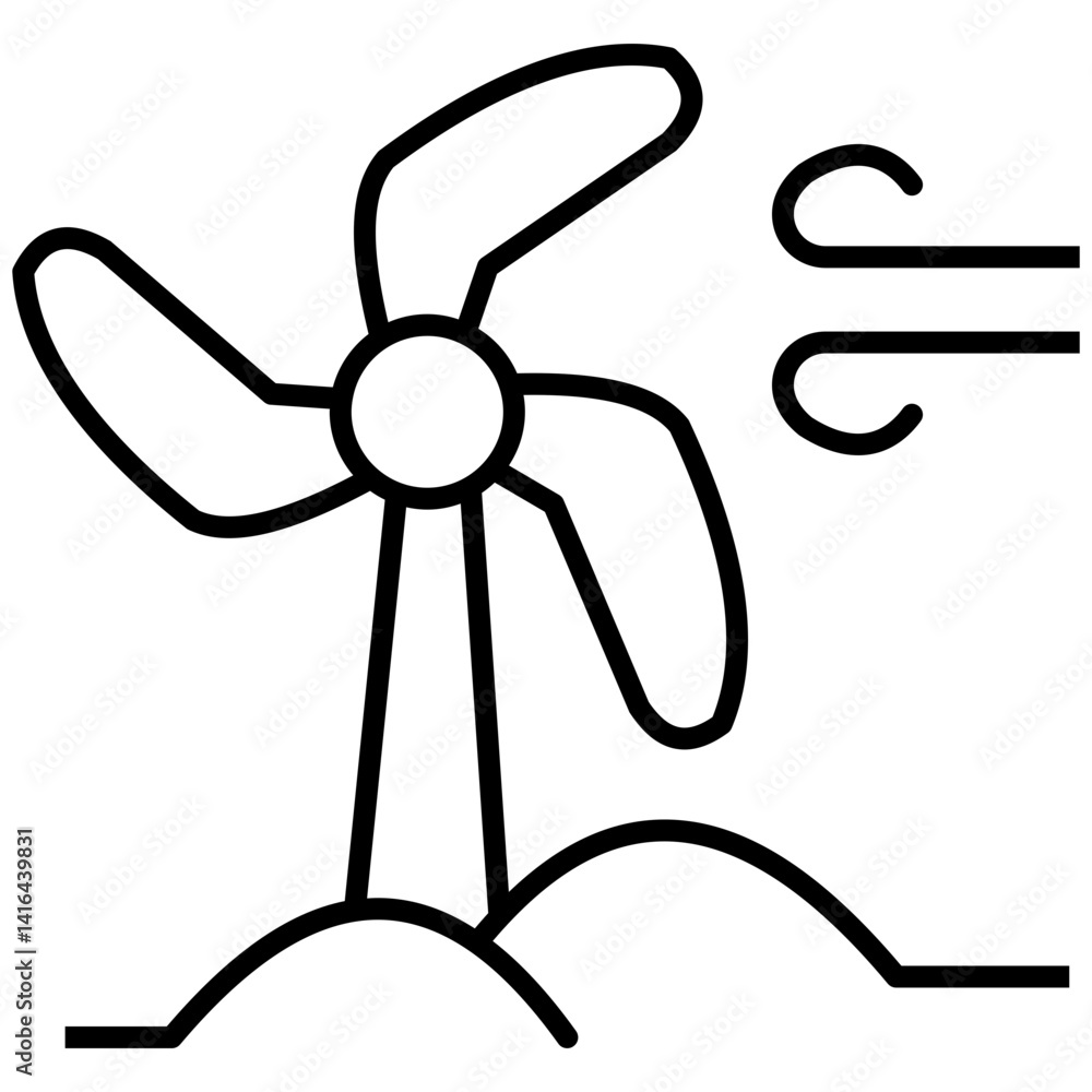Obraz premium Windmill lineal
