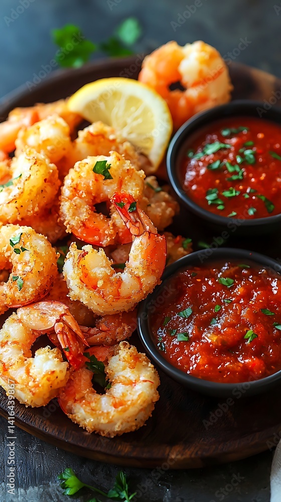 Crispy Shrimp with Salsa Appetizer Crispy Shrimp with Salsa Appetizer
