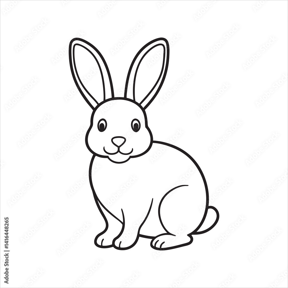 Obraz premium vector illustration of easter bunny