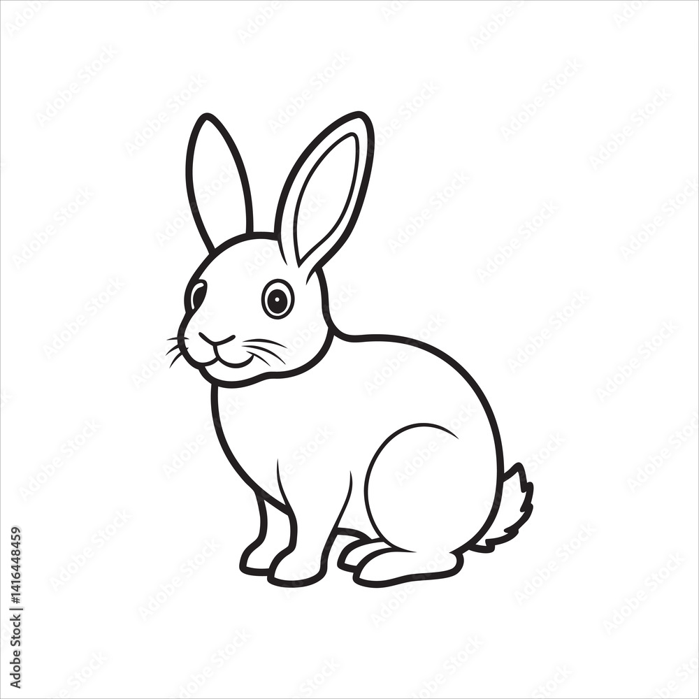 vector illustration of a rabbit with white background vector illustration of a rabbit with white background