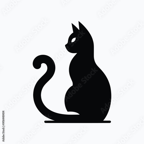 Wallpaper Mural cat silhouette vector Torontodigital.ca