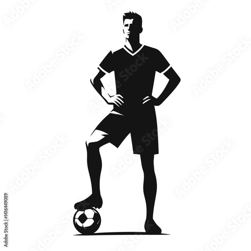 sports avatar Vector silhouette on white background