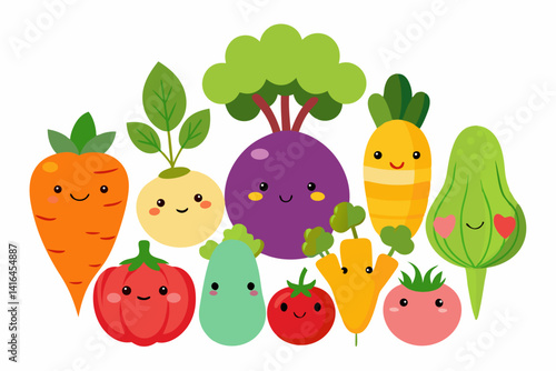 funny cartoon vegetables