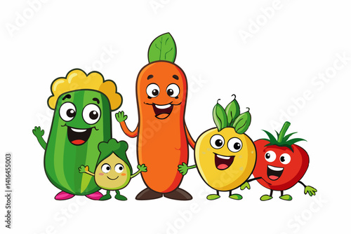 funny cartoon vegetables