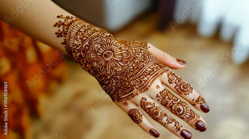 Wallpaper Mural Women showcasing beautiful mehendi henna designs on their hands. Torontodigital.ca