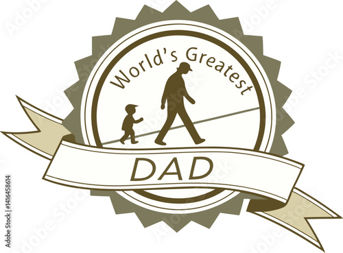 World's Greatest Dad - Award-Winning Father's Day Card, #1 Dad Printable Gift, Custom Gold Medal Design, Best Dad Ever Keepsake