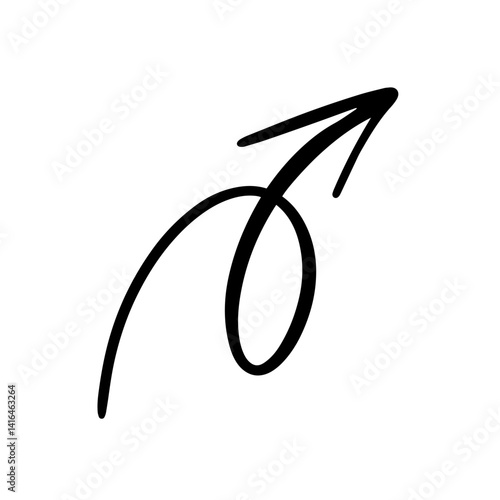 Dynamic Arrow Symbol Representing Growth, Direction, and Positive Movement Forward