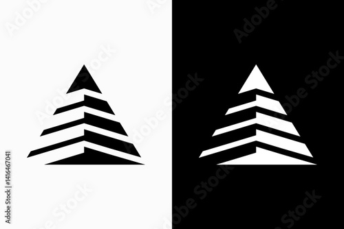 building triangle logo design vector