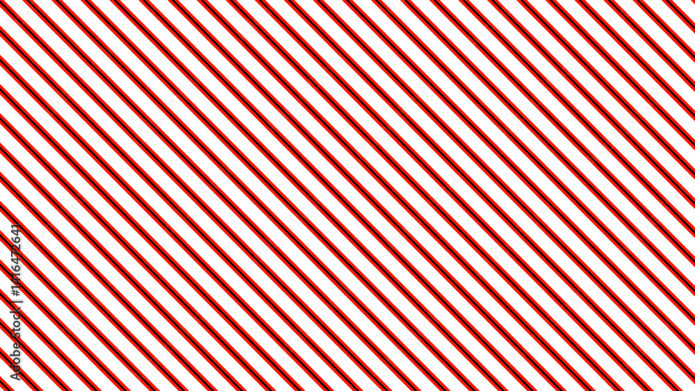 Naklejka premium White red and black diagonal stripes background. Lines seamless pattern. Beautiful background with diagonal line.