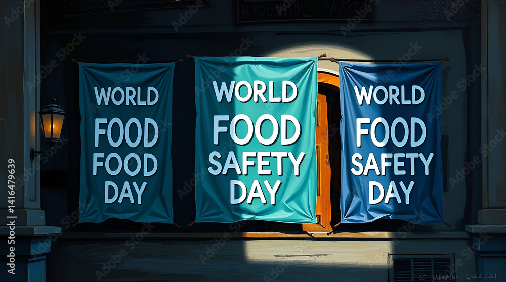Fototapeta premium world food safety banners ai 