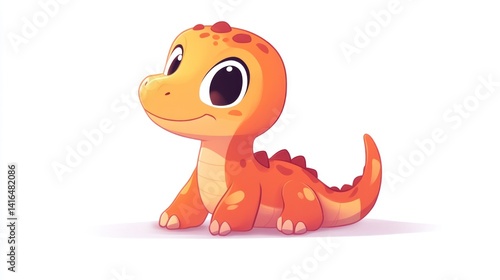 Fototapeta Naklejka Na Ścianę i Meble -  Cute cartoon dinosaur (127)