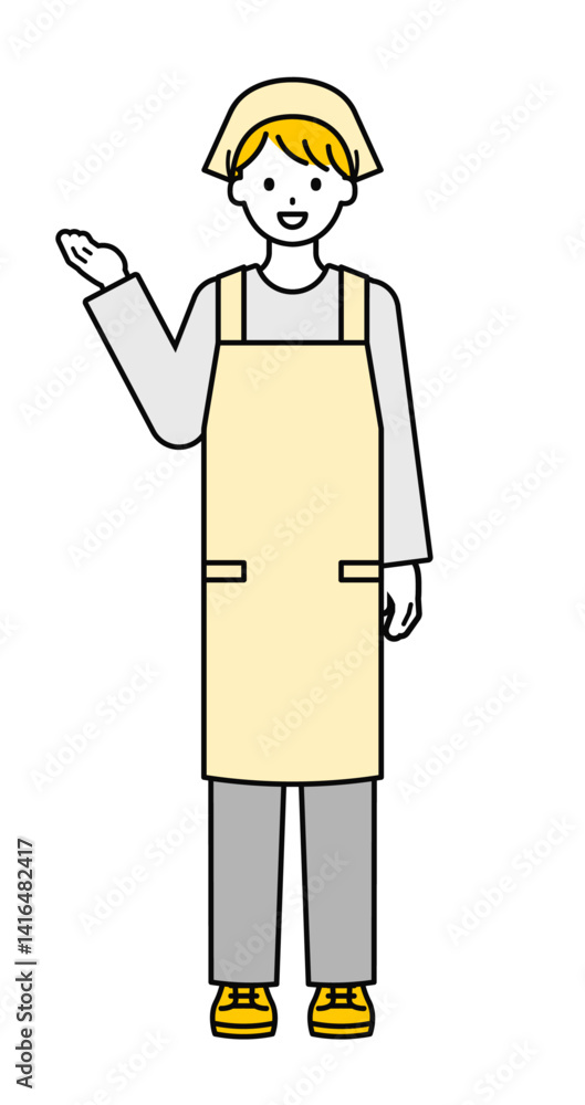 全身のポーズ_シンプルなアルバイトの男性17