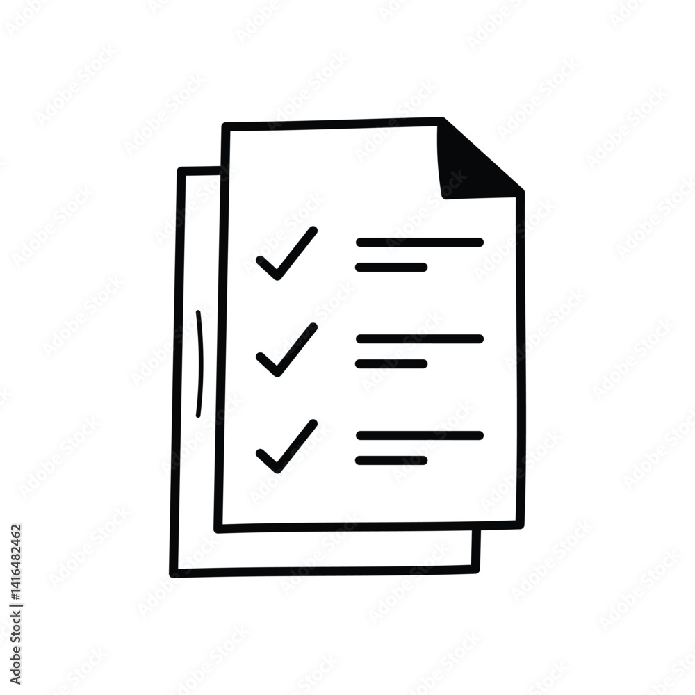 Shopping Checklist icon vector stock illustration Shopping Checklist icon vector stock illustration