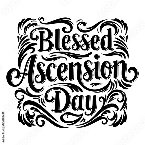 vector illustration of a blessed ascension day 