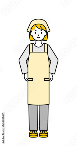 全身のポーズ_シンプルなアルバイトの女性15